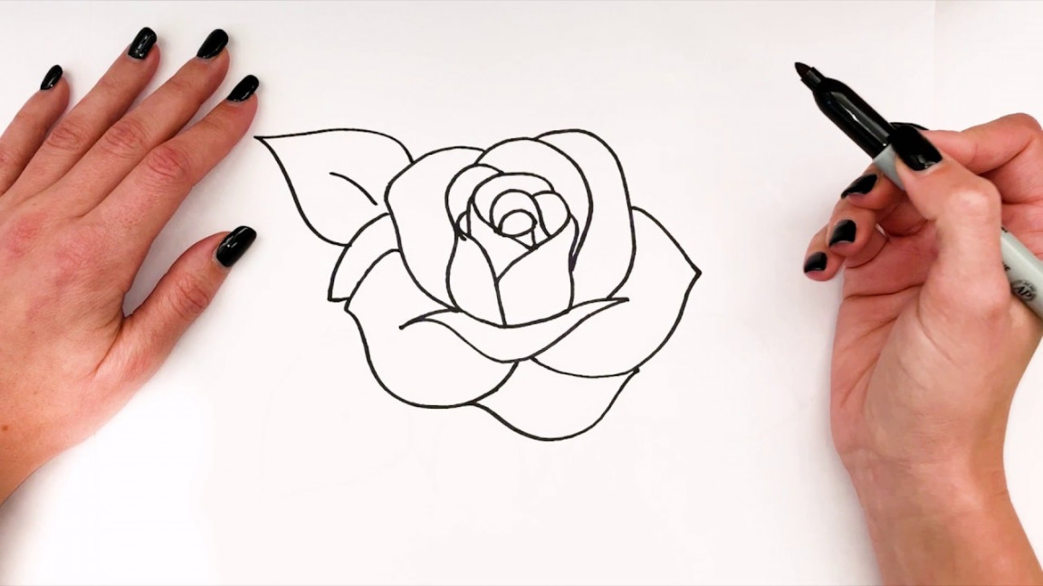 How To Draw A Rose Step By Step 🌹  Rose Drawing EASY  Super Easy Drawings