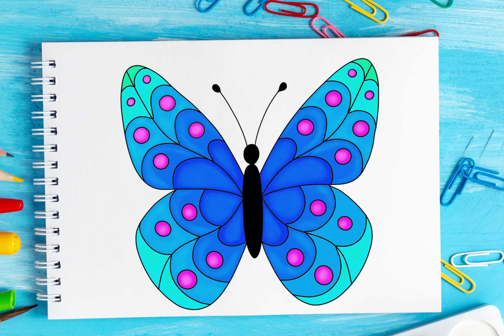 How to Draw a Simple Butterfly  Step by Step Drawing
