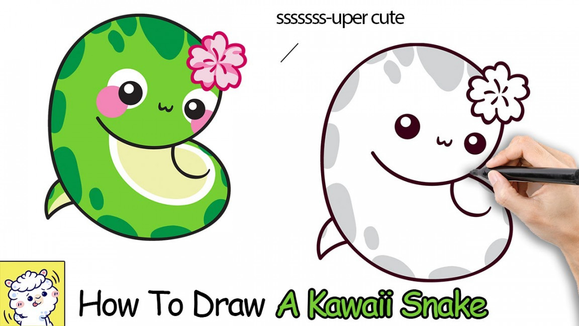 How To Draw A Snake  Kawaii Art Style  Mofukawa