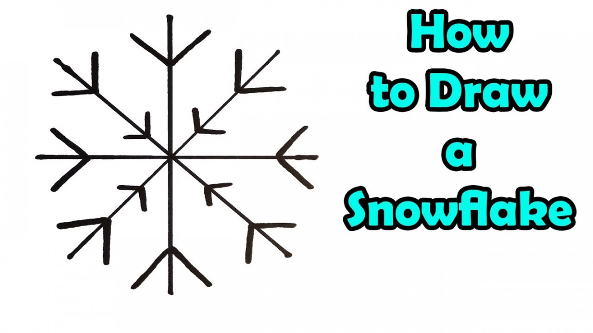 How to Draw a Snowflake - VERY EASY - FOR KIDS