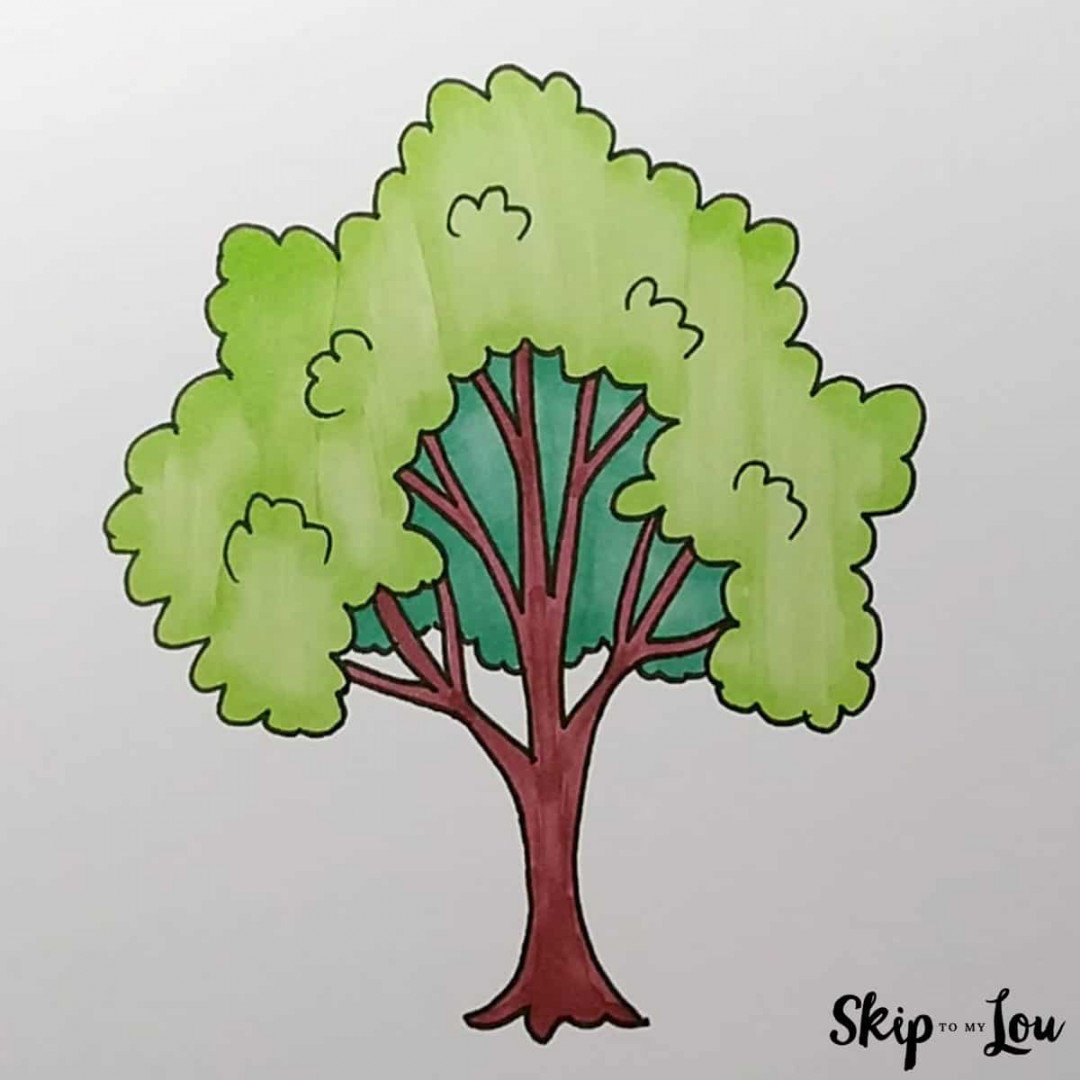 How to Draw a Tree in  Easy Steps  Skip To My Lou