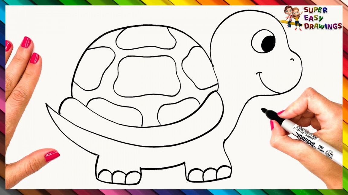 How To Draw A Turtle Step By Step 🐢 Turtle Drawing Easy