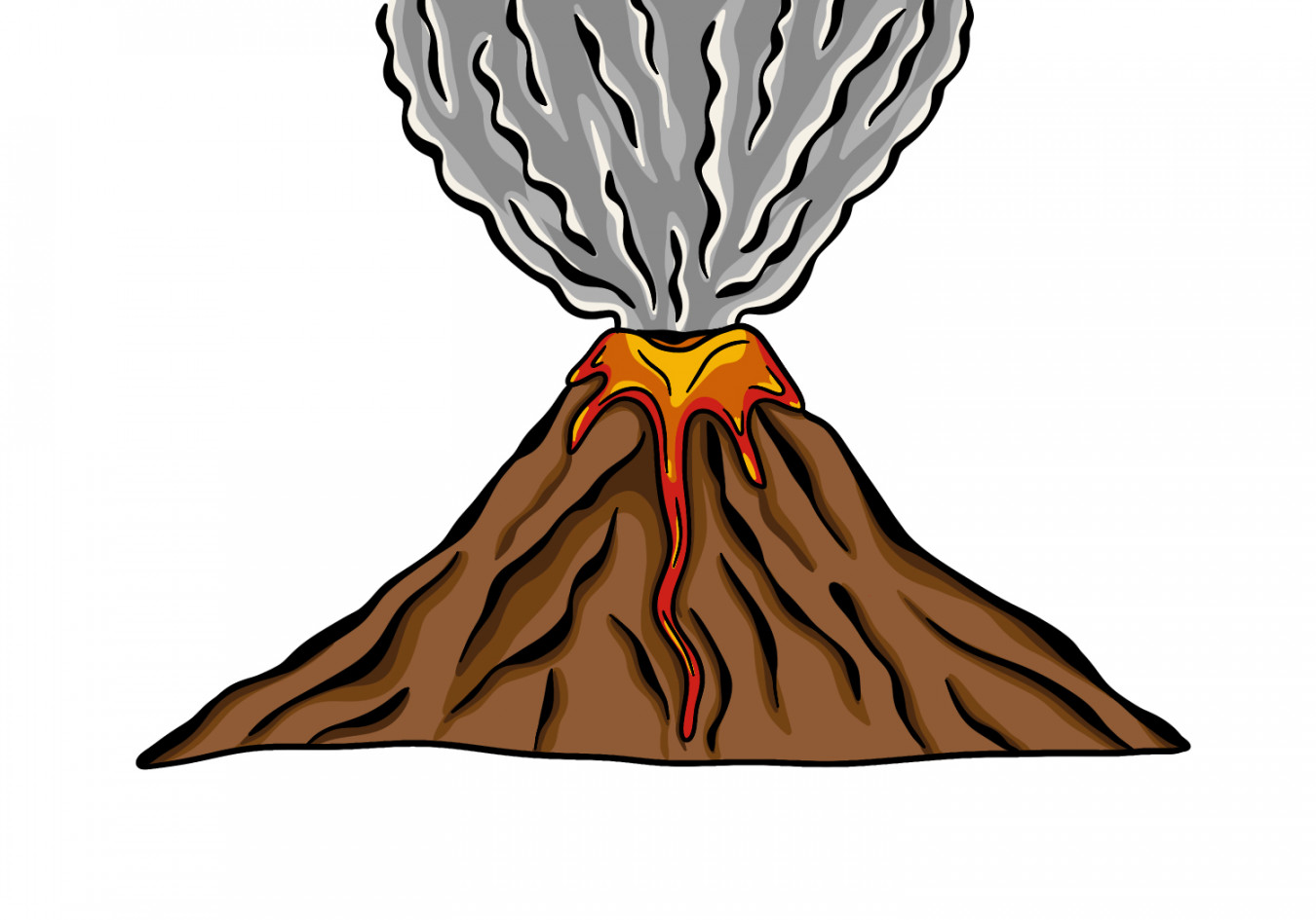 How to Draw a Volcano  Design School