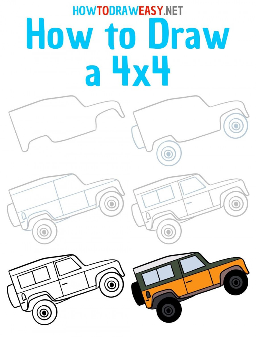 How to Draw a x Car Step by Step  Drawings, Easy drawings, Art