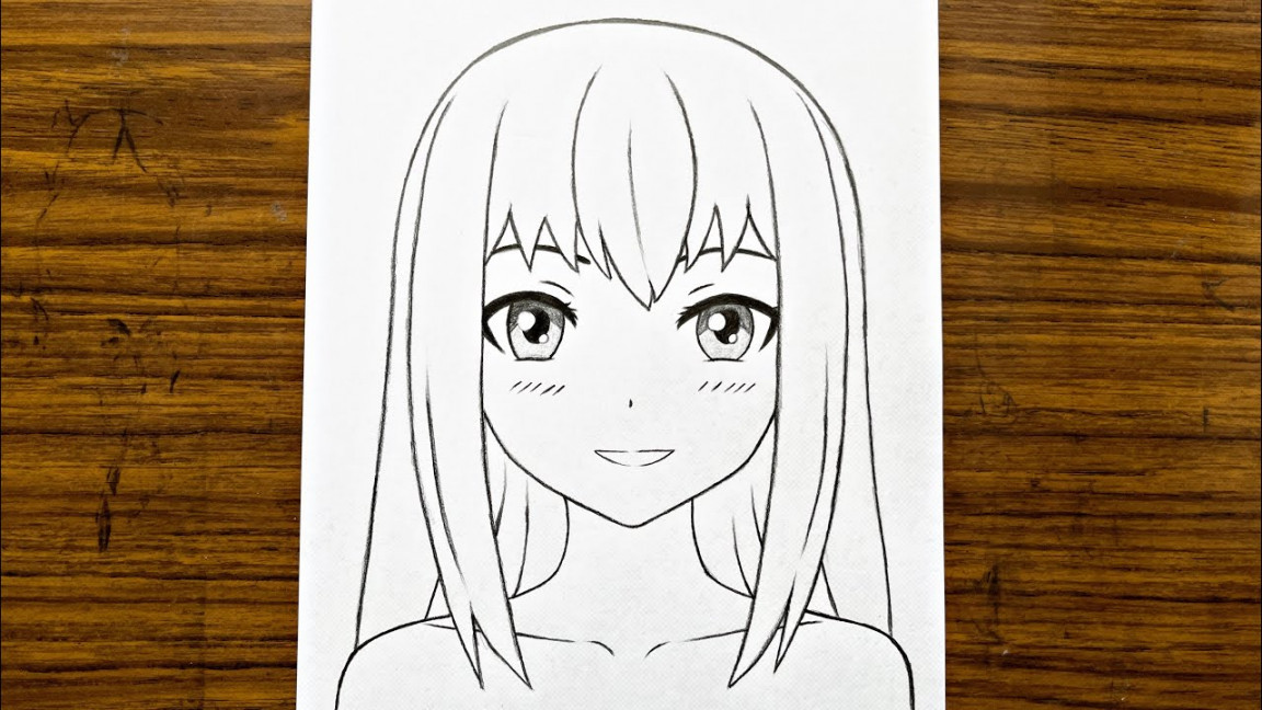 How to draw anime girl  How to draw for beginners Cute anime drawing  tutorial  Anime drawing