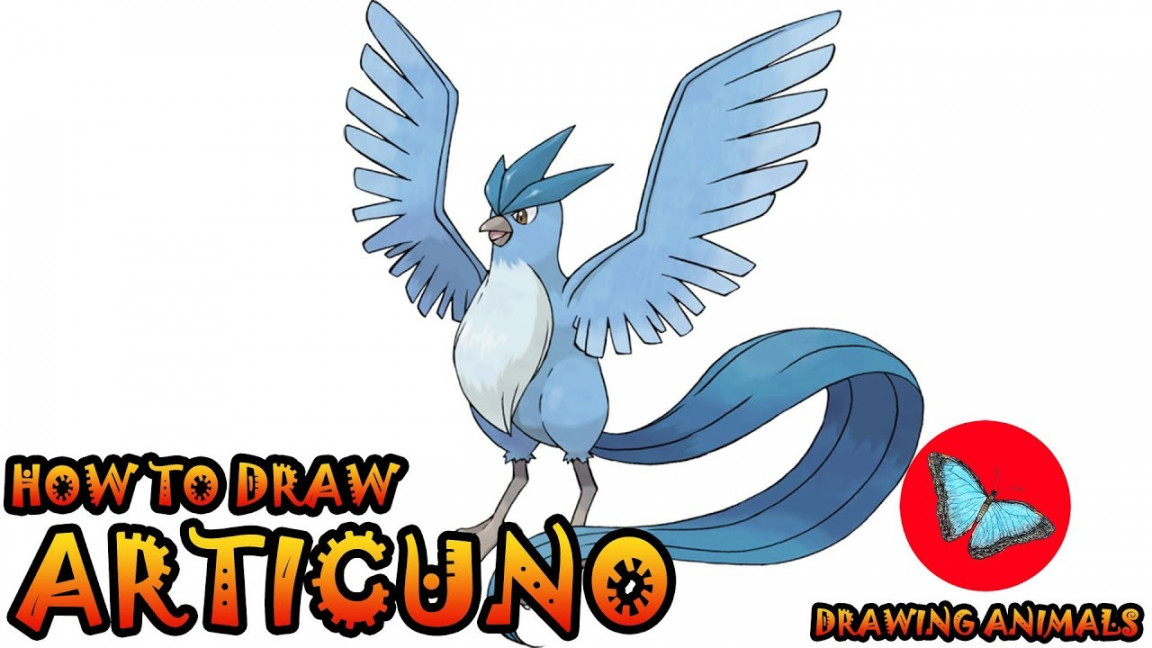 How To Draw Articuno Pokemon  Drawing Animals