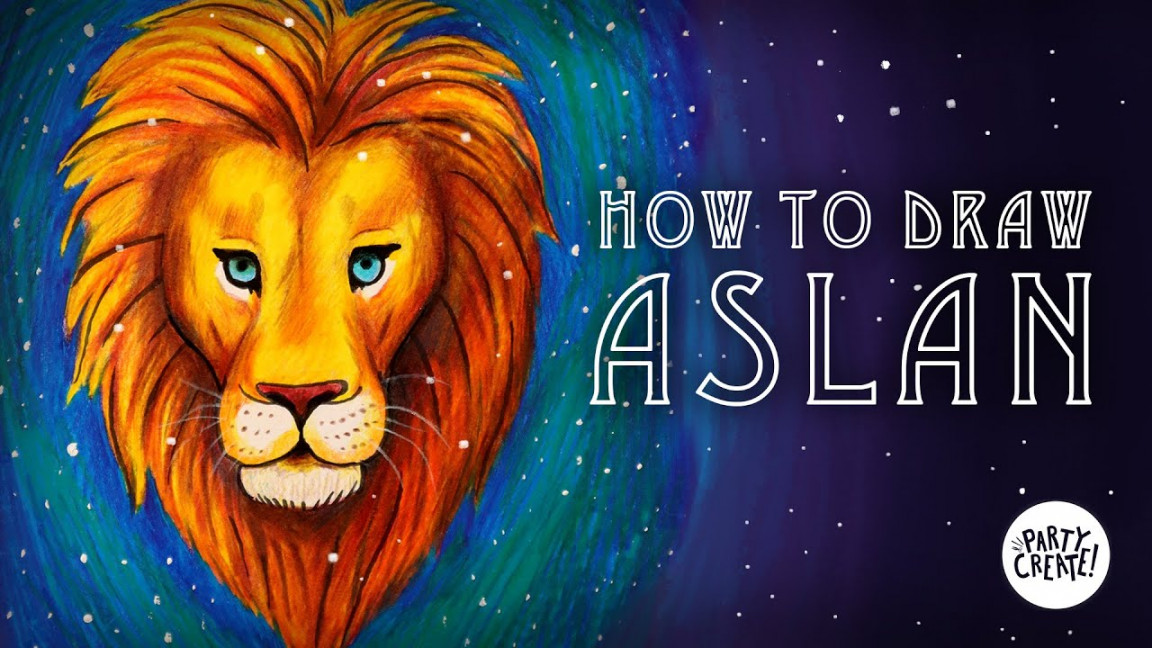 How To Draw Aslan  Drawing A Lion for Kids  Christmas Lion - YouTube