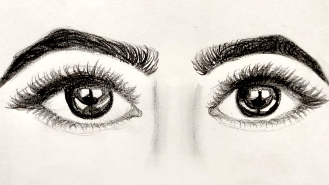 How to draw both eyes for beginners