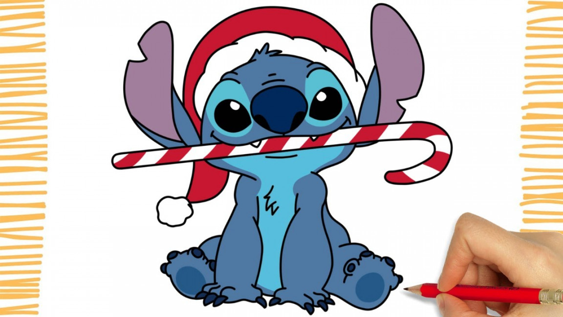 How to Draw CHRISTMAS STITCH I Easy