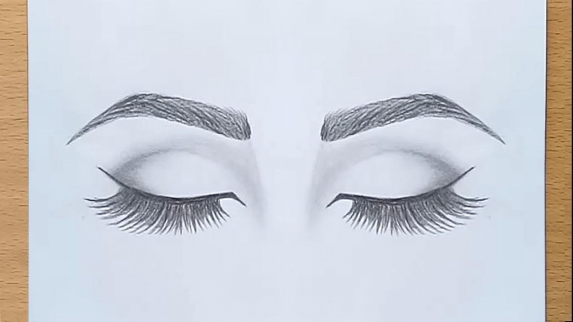 How to draw Closed Eyes for beginners