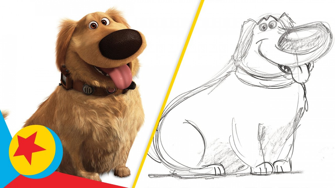 How to Draw Dug from Up and Dug Days  Draw With Pixar  Pixar