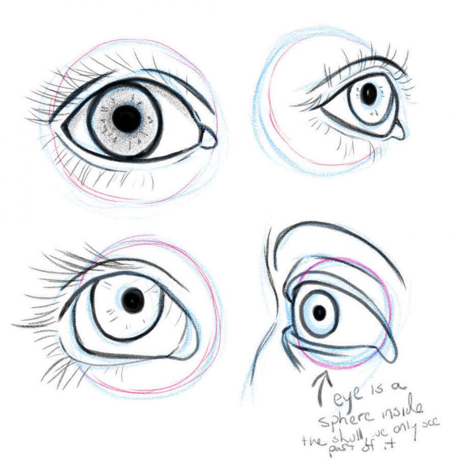 How to Draw Eyes from Multiple Angles by LizStaley - Make better