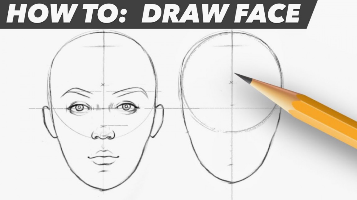 How To: Draw Face  Easy Beginner Proportion Tutorial