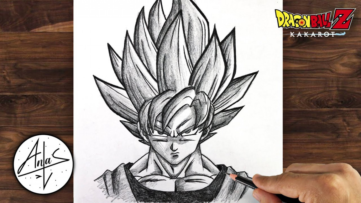 How To Draw Goku Super Saiyan  Dragon Ball Z Drawing Tutorial