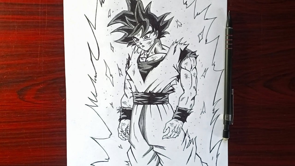 How to Draw Goku ultra instinct [manga style] easy step by step Drawing  tutorial