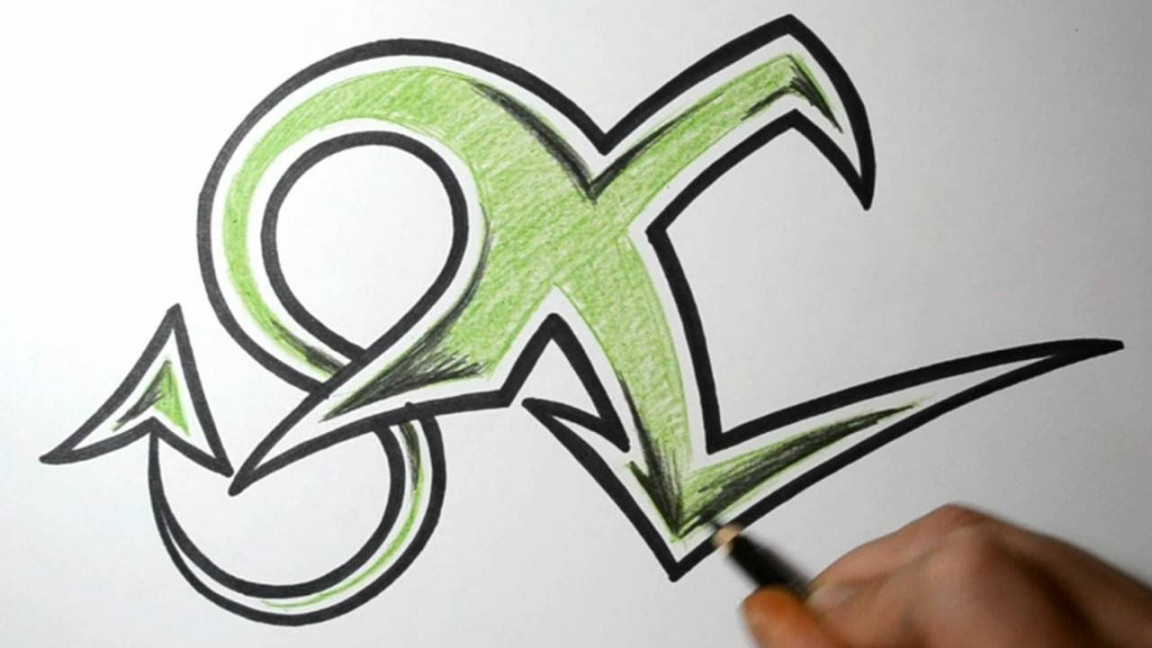 How to Draw Graffiti Letters - X