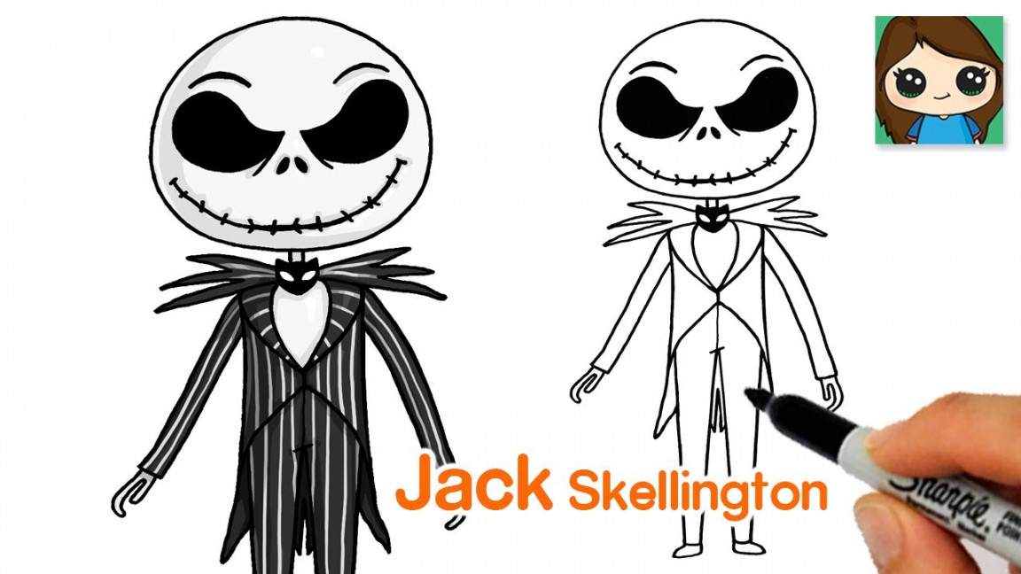 How to Draw Jack Skellington Easy  The Nightmare Before Christmas