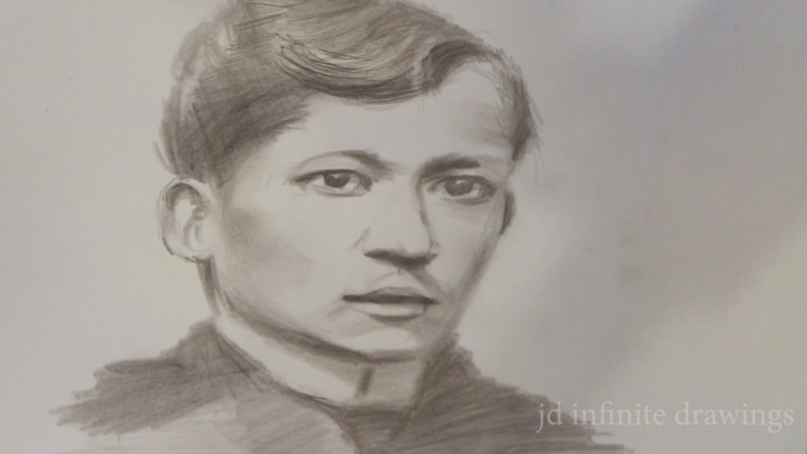 How To Draw Jose Rizal Drawing Portrait - Pencil Drawing Speed Time Lapse