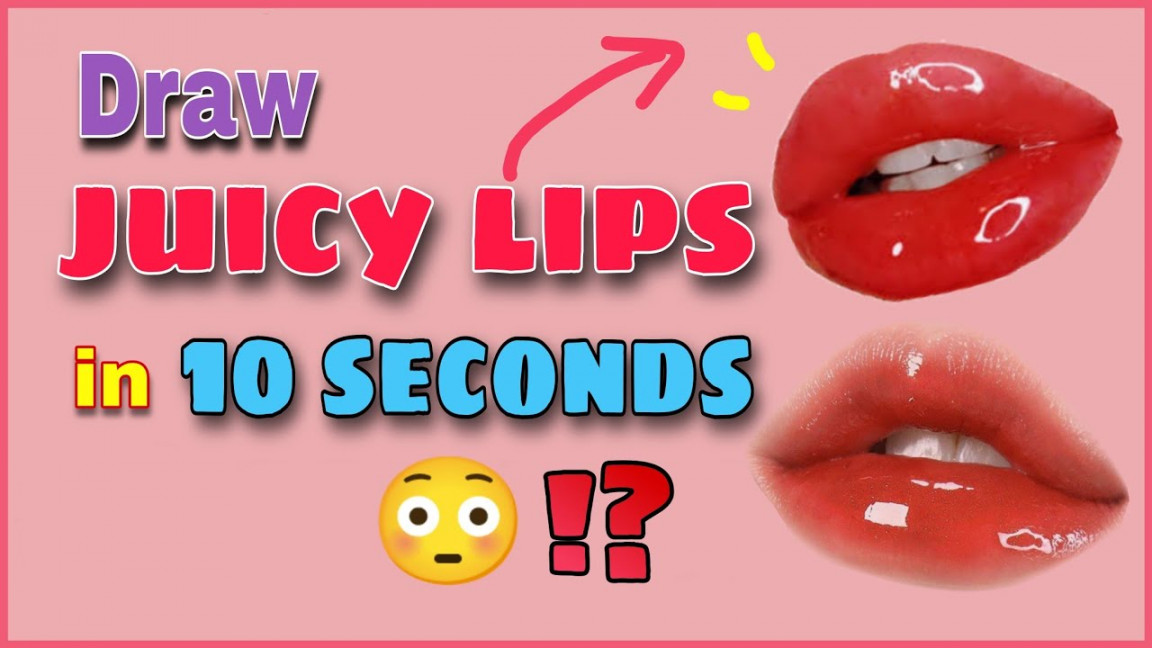 How to draw juicy lips just in  seconds!