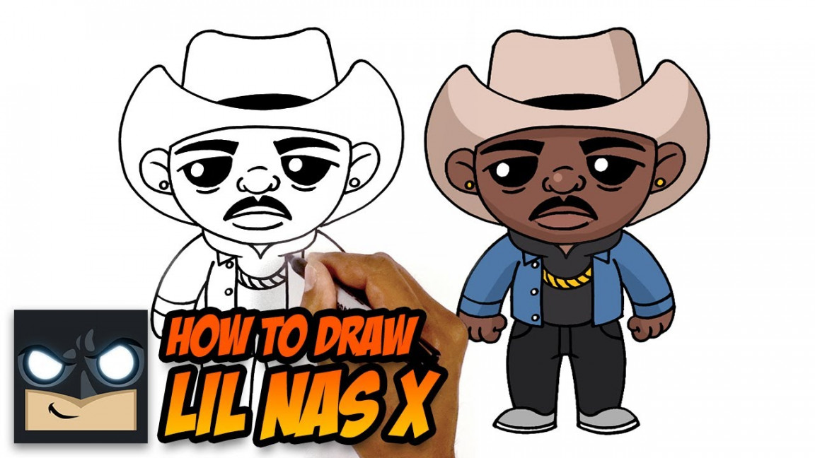 HOW TO DRAW LIL NAS X  STEP BY STEP TUTORIAL