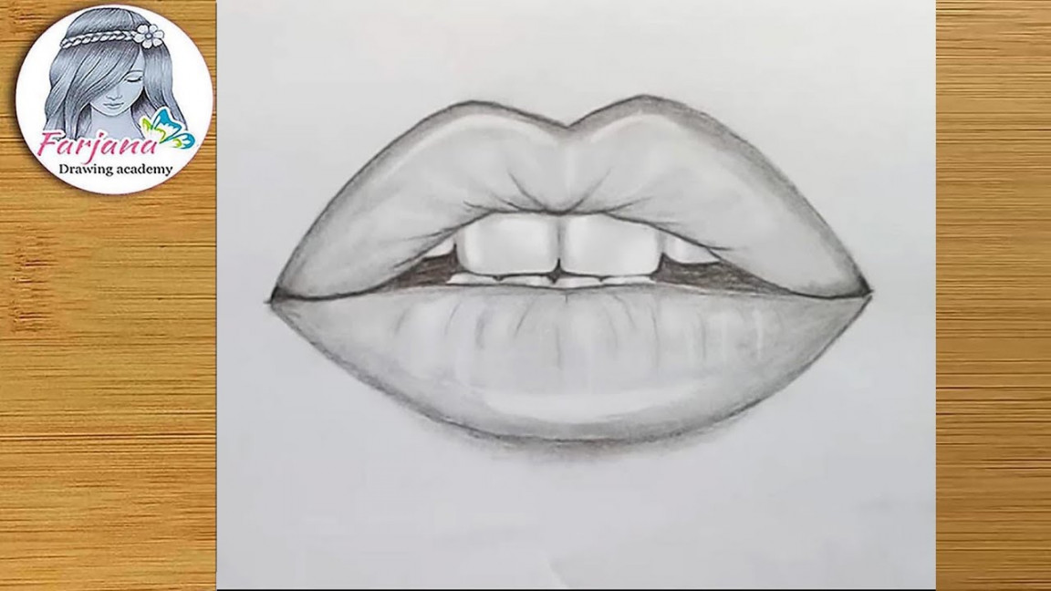 How to draw Lips by pencil step by step