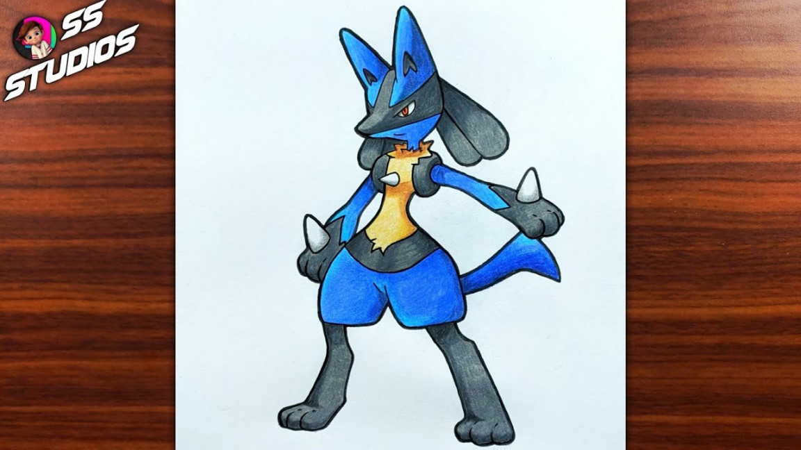 How To Draw Lucario Pokemon Drawing