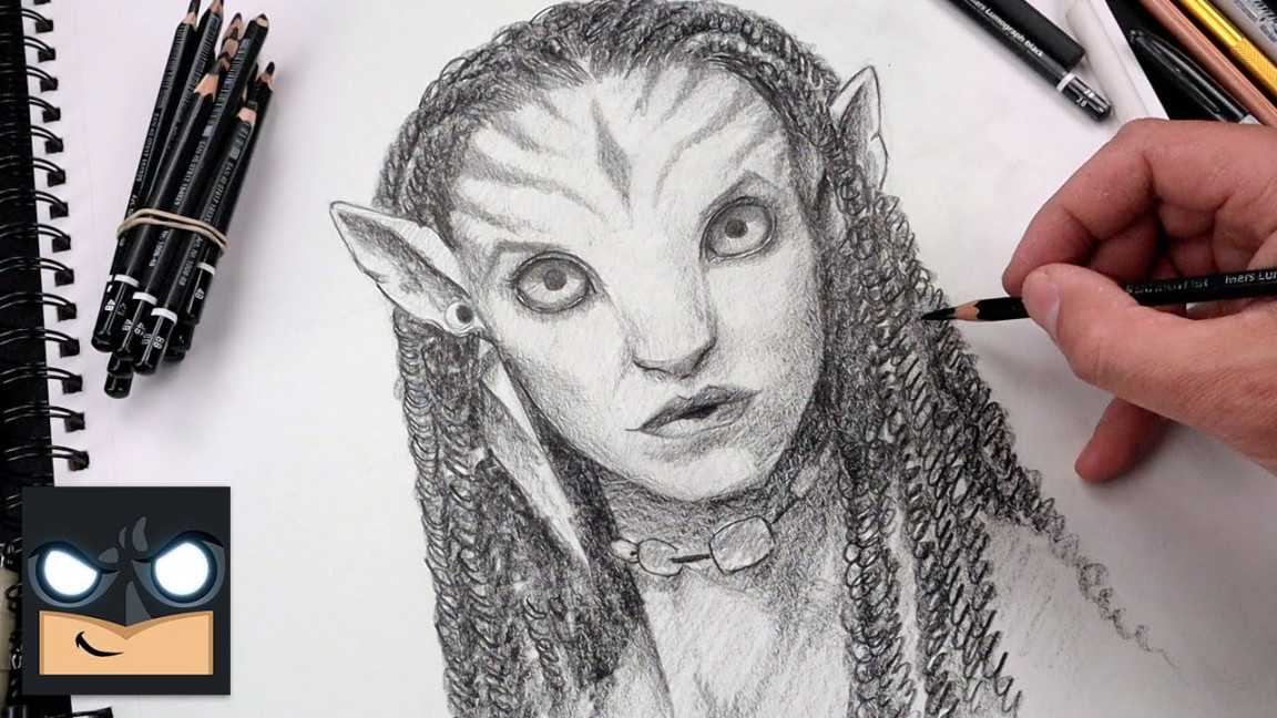 How To Draw Neytiri  Avatar  Sketch Saturday