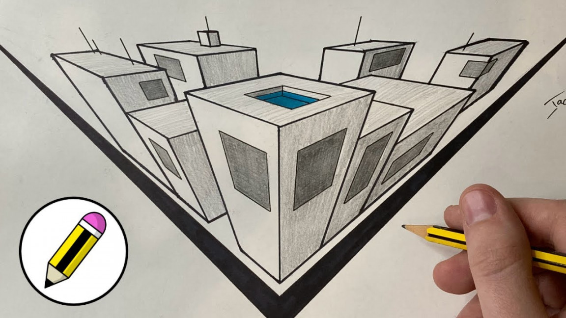 How to Draw -POINT PERSPECTIVE really EASY Step by Step  Cartoon Club