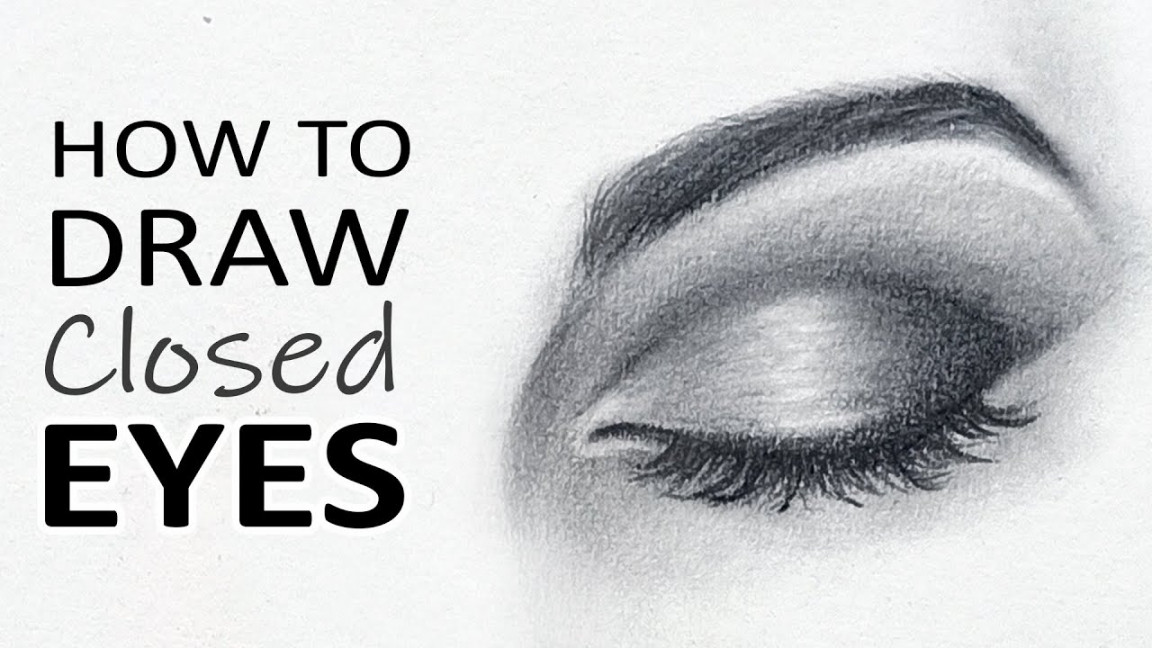 How to Draw Realistic Closed EYE  Easy Eye Shading Technique for beginners   Eyes Sketch - ART Tube