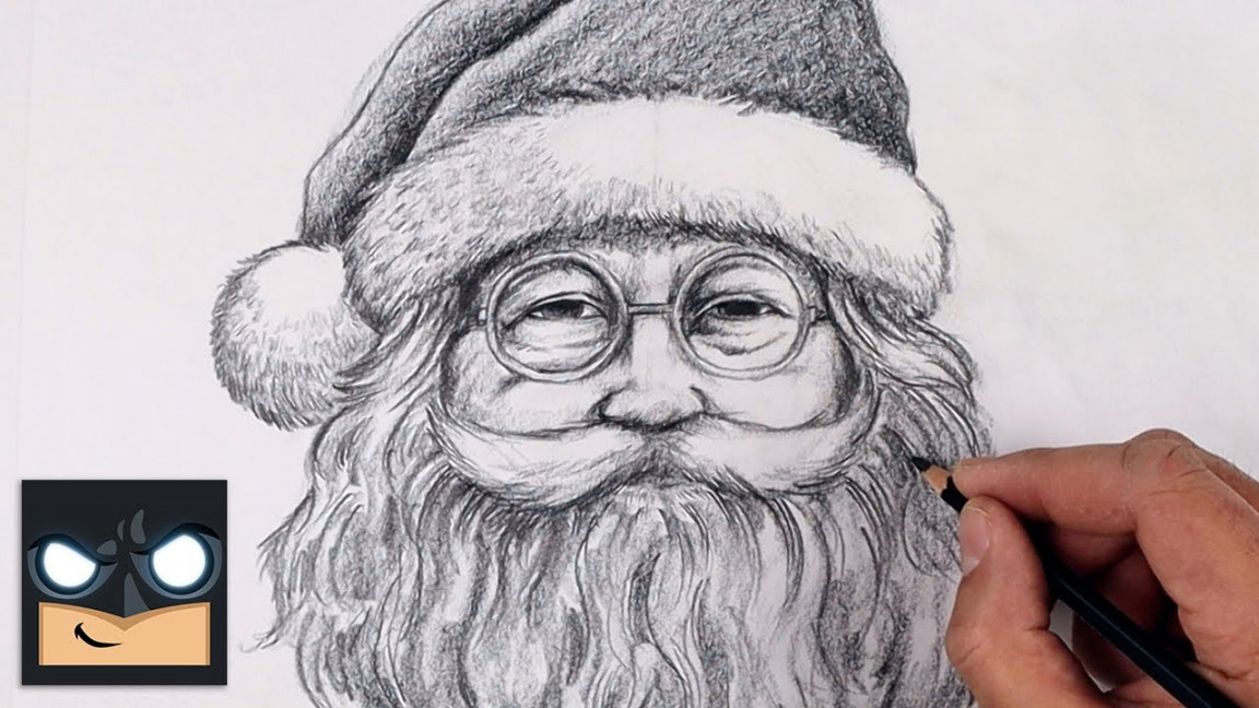 How To Draw Santa Claus  Christmas Sketch Tutorial