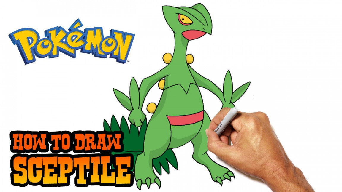 How to Draw Sceptile  Pokemon