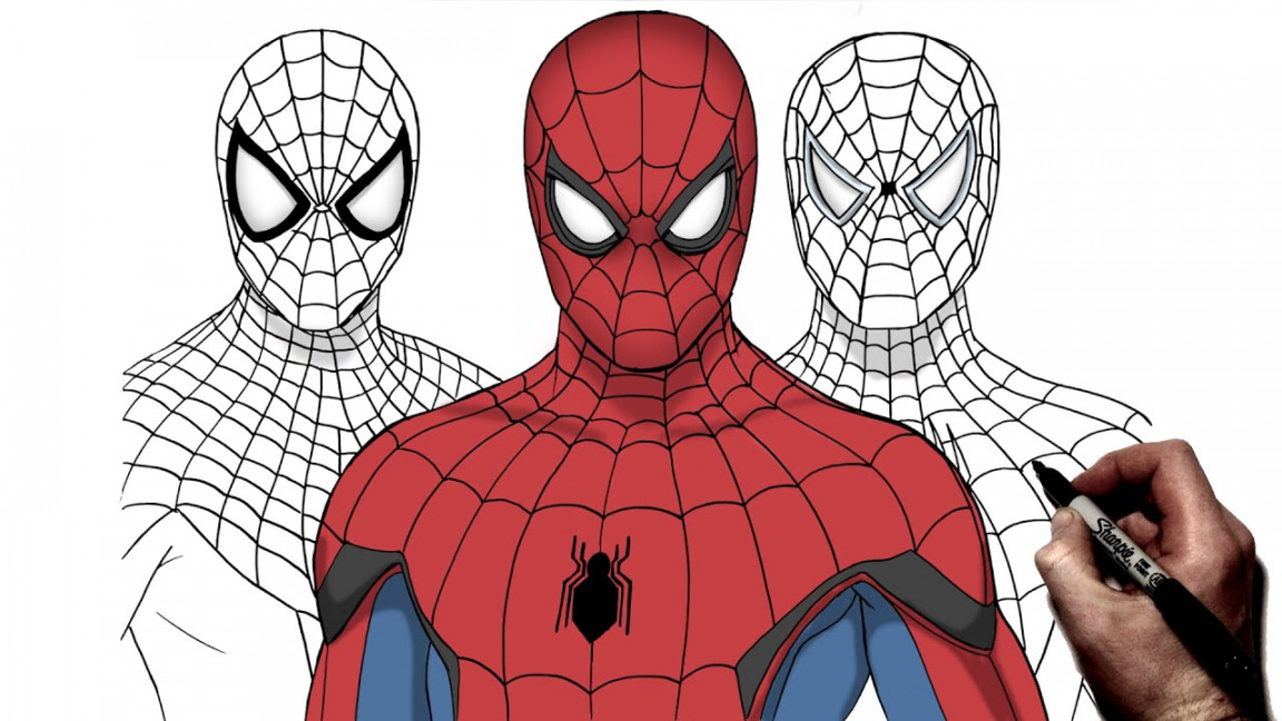 How To Draw  Spidermen  Step By Step  No Way Home