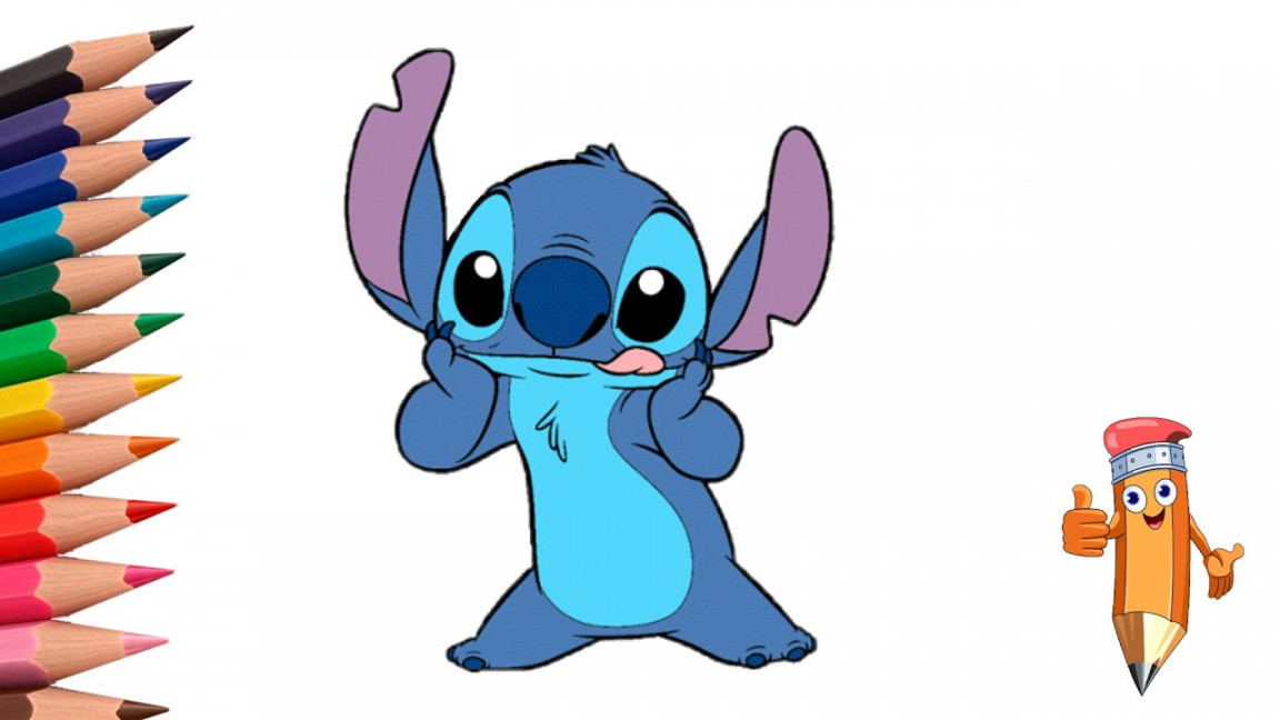 How to draw Stitch Lilo