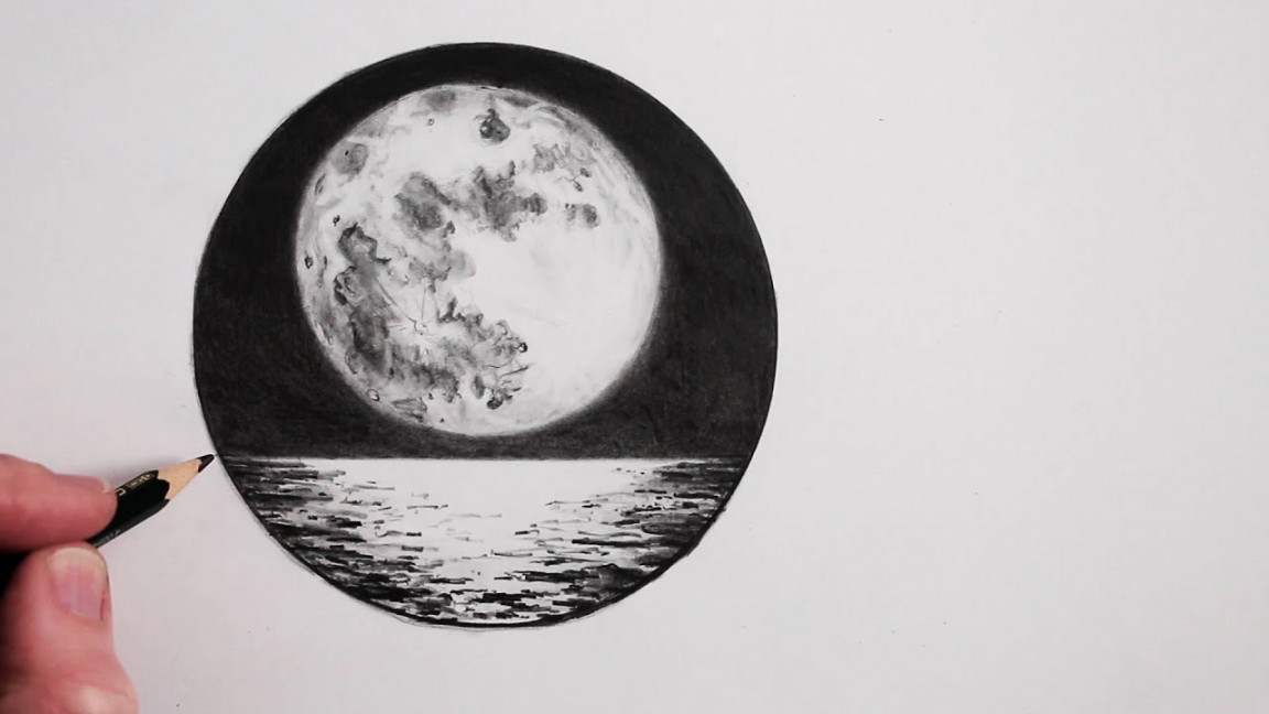 How to Draw The Moon: Step by Step Pencil Drawing