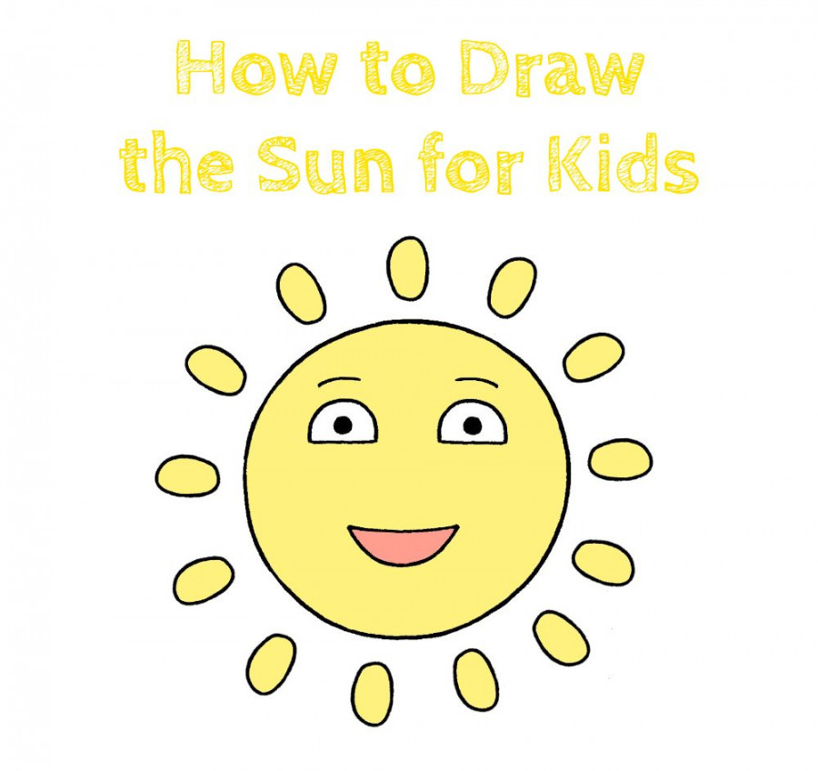 How to Draw the Sun Easy for Kids  Drawing for kids, Elementary