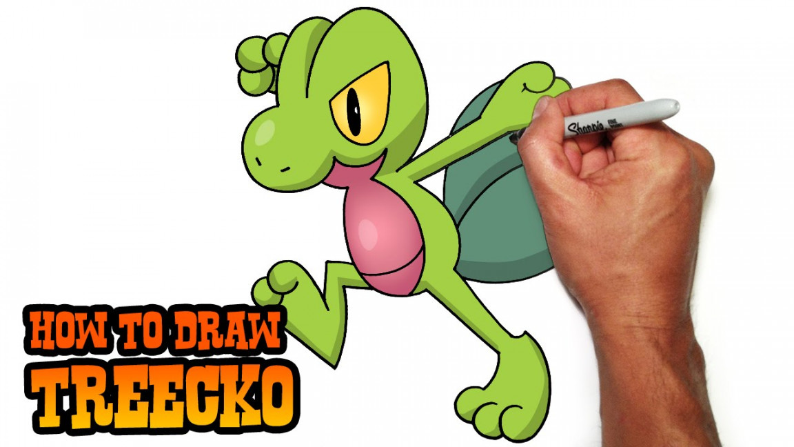 How to Draw Treecko  Pokemon