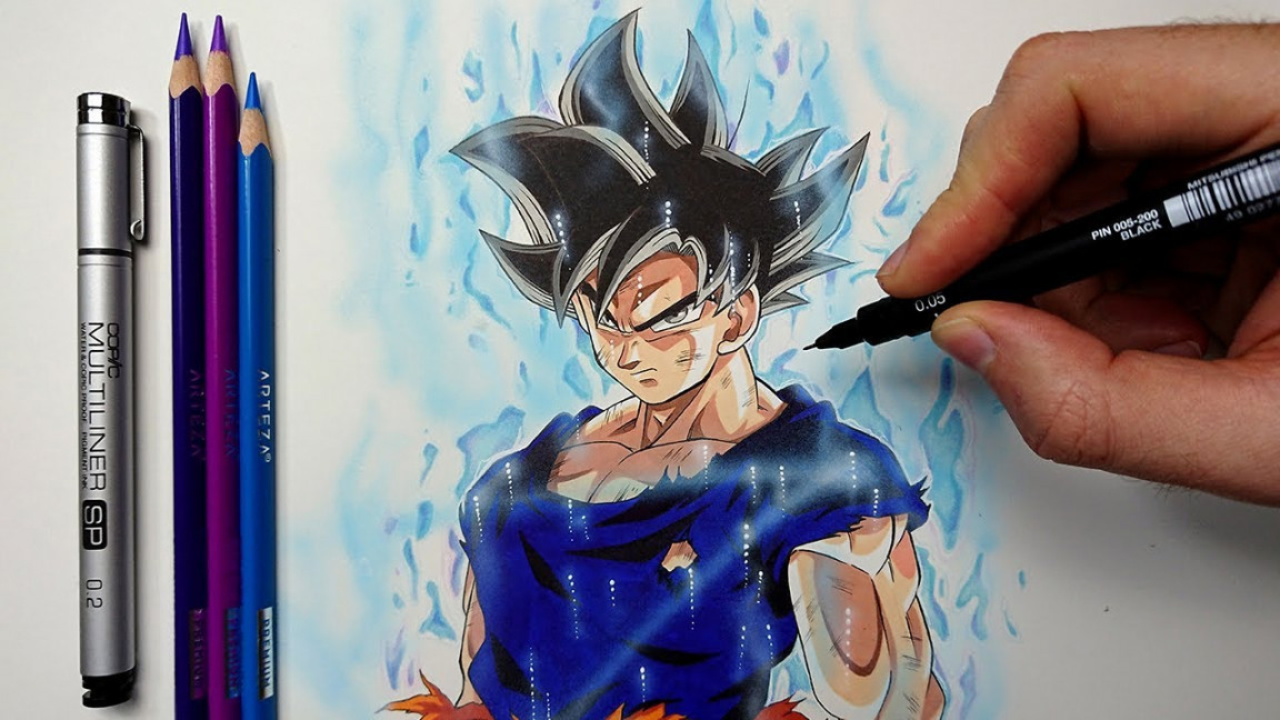 How To Draw ULTRA INSTINCT  Goku  TUTORIAL