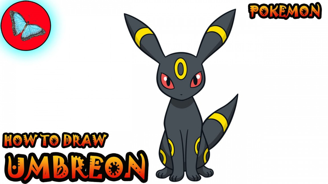 How To Draw Umbreon From Pokemon  Drawing Animals