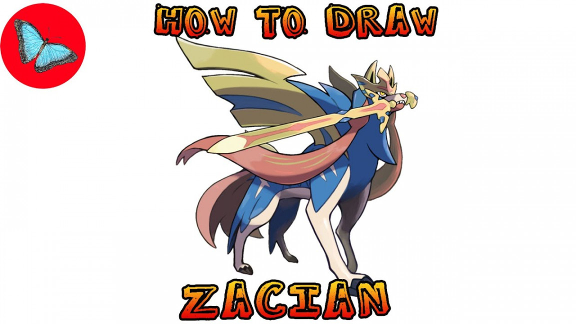 How To Draw Zacian Pokemon  Drawing Animals