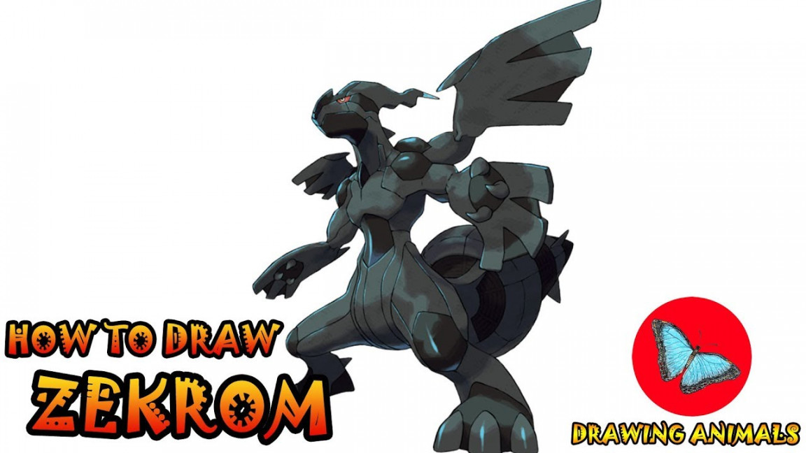 How To Draw Zekrom Pokemon  Drawing Animals