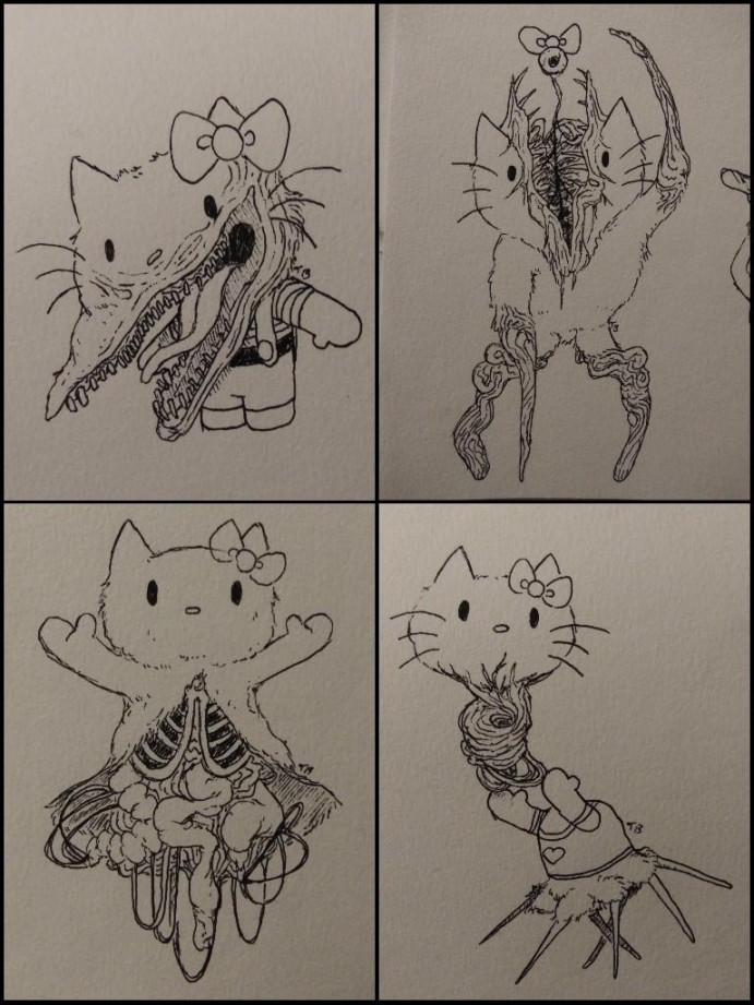 I decided to draw Hello Kitty : r/drawing