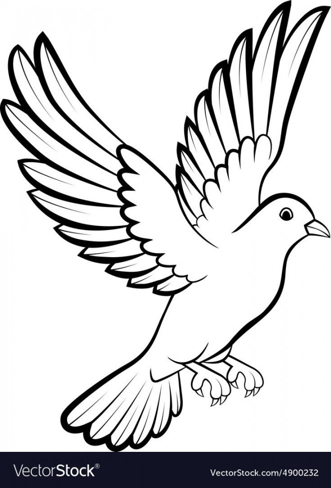 illustration of Dove birds logo for peace concept and wedding