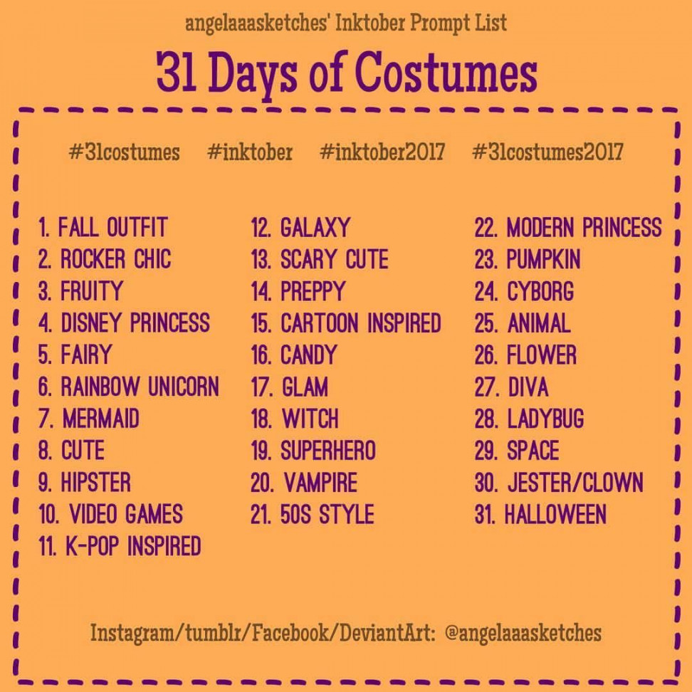 Image result for inktober halloween prompt list  Creative drawing