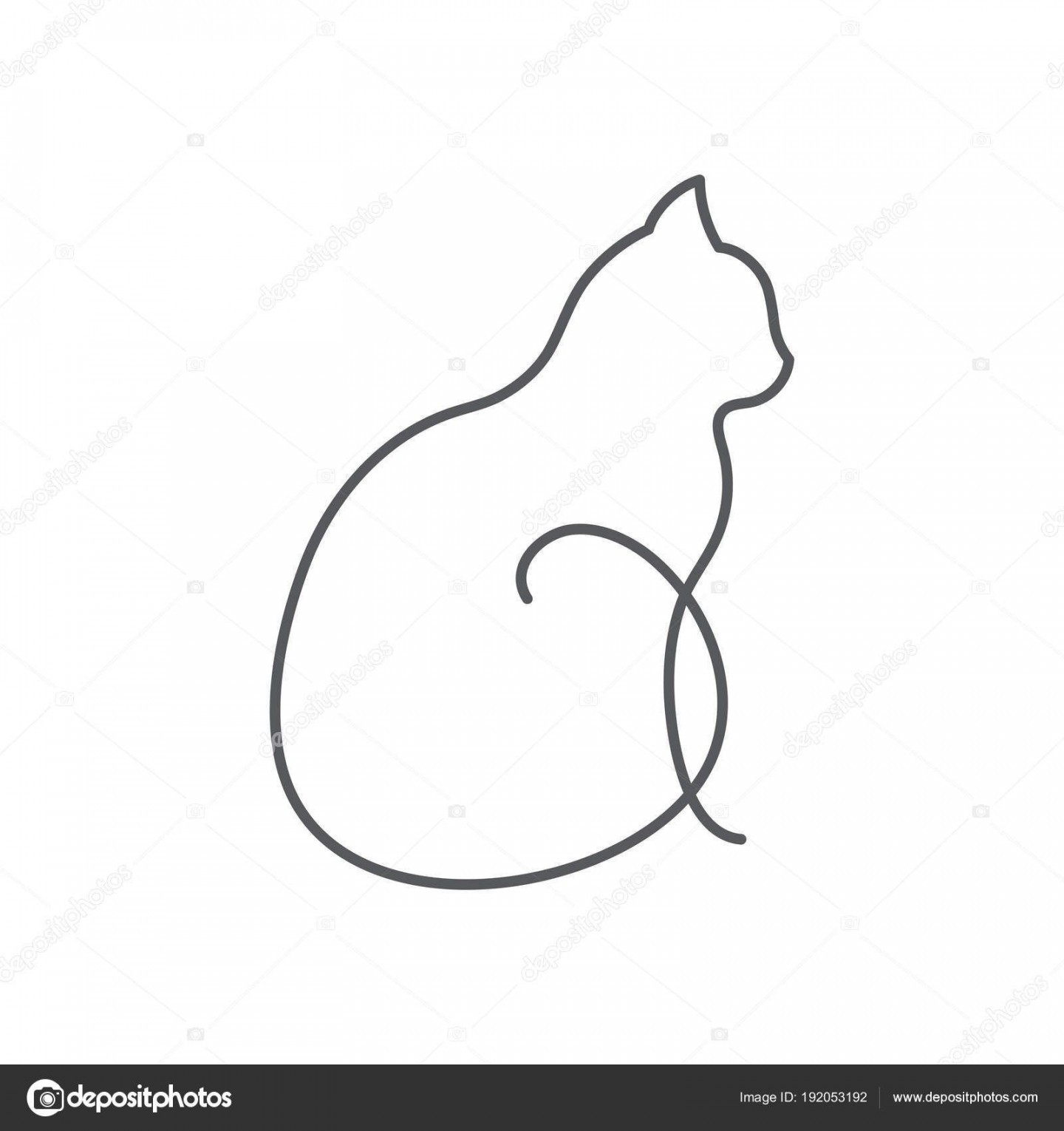 Image result for one line cat  Animal line drawings, Line art