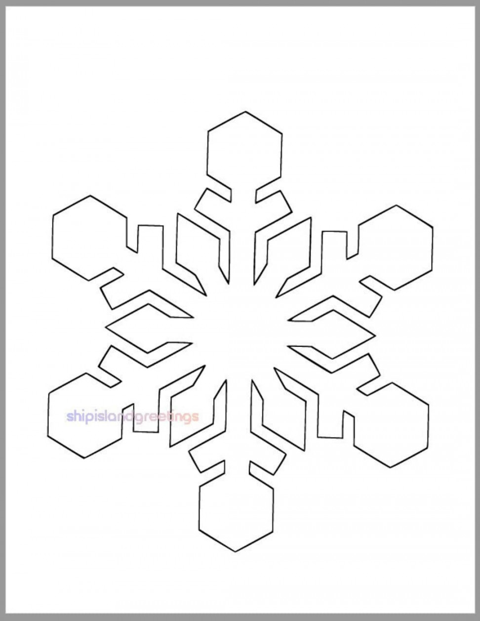 Inch Snowflake Template-printable Snowflake-winter Crafts