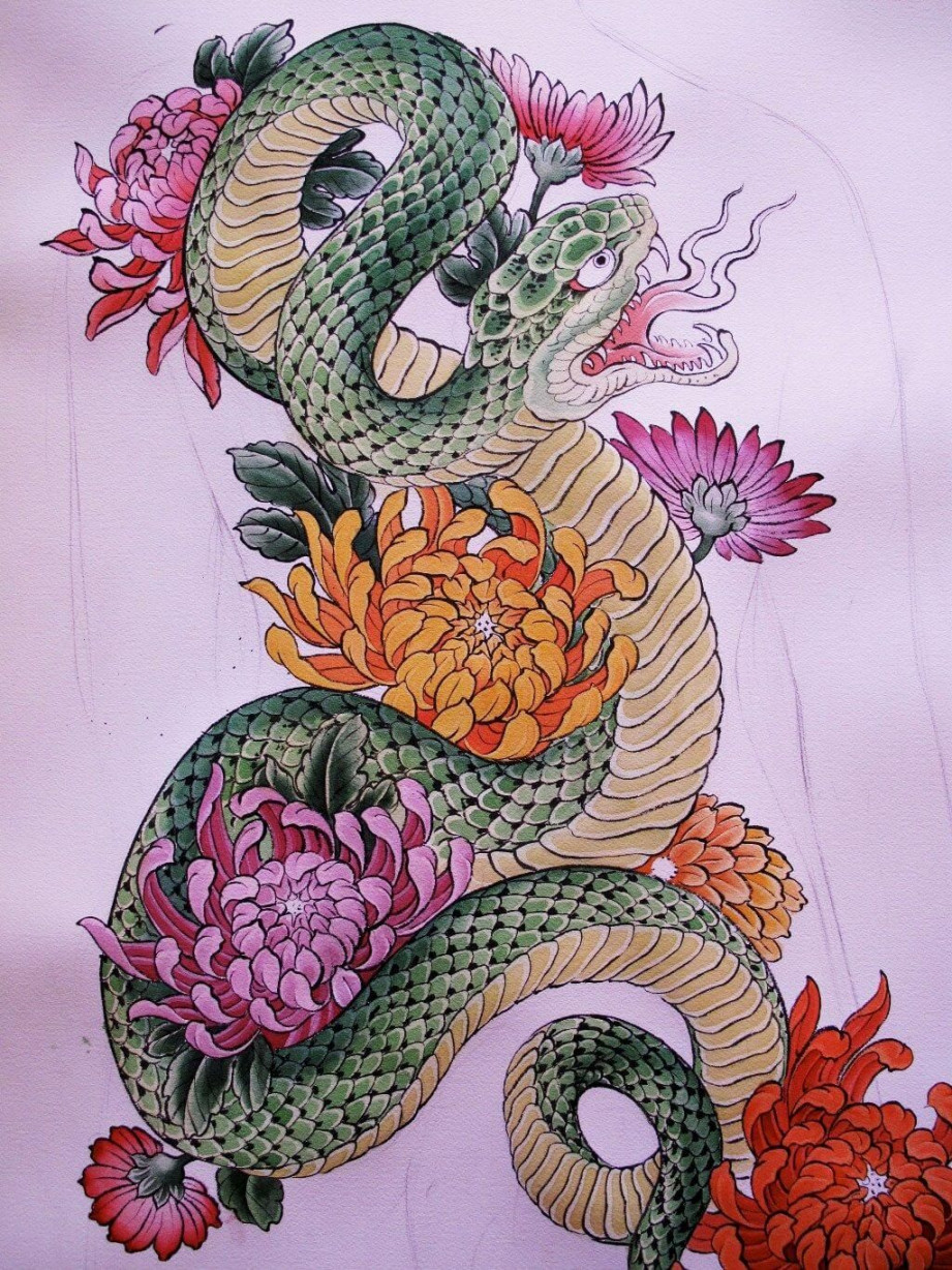 + Japanese Snake Tattoo Designs & Ideas  PetPress  Japanese