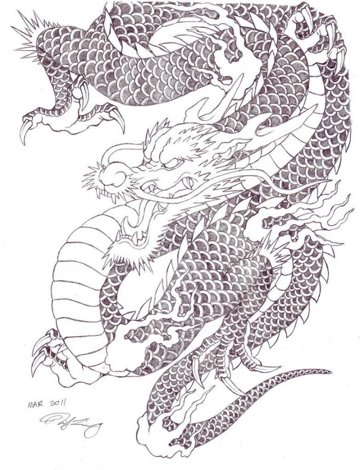 japanese tattoo dragon by zell on deviantART  Japanese dragon