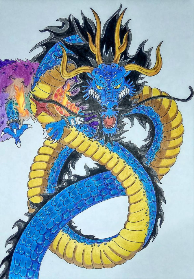 Kaido Dragon Form by ryusdrawing on DeviantArt