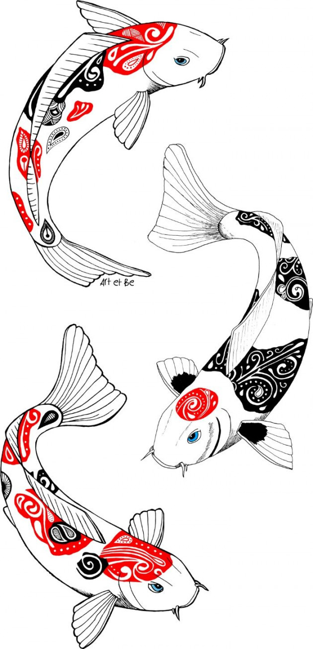 Koi fish, Koi, Carp, Carpe  Koi fish drawing, Koi art, Fish