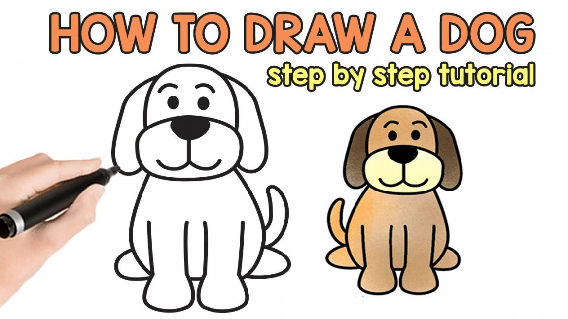 Learn How to Draw a Dog - Step by Step Drawing Tutorial